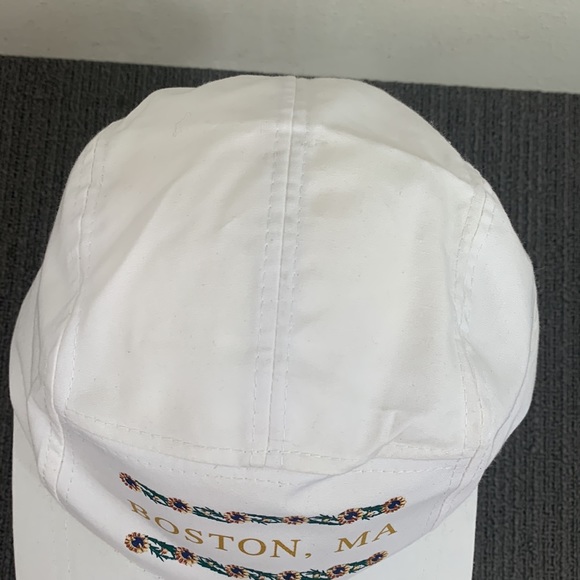 Vintage Boston MA Baseball Hat Unisex OSFA White Adjustable Long Brim No Problem - Picture 6 of 17